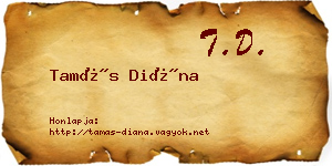 Tamás Diána névjegykártya